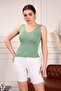 Women's Knitwear Ladder Collar Blouse - 3