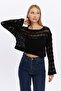 Women's Openwork Spanish Sleeve Blouse - 2