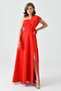 New Season Flexible Diving Fabric Slit Detailed Maxi Women's Evening Dress Graduation Dress 582754