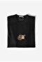 Animal Cow Illustrated Printed Black T-shirt - 2