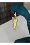 Vip Series Yellow Enameled Zircon Stone Lightning Earrings