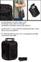 Men's Black Hand and Shoulder Bag with Phone Compartment and Steel Case Daily Travel Bag Medium Size - 3