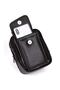 Men's Black Hand and Shoulder Bag with Phone Compartment and Steel Case Daily Travel Bag Medium Size - 6