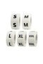 White Color Adhesive Size Label (S-m-l-xl-xxl) 5 Rolls