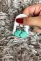 Water Green Color Antiallergic Heart Earrings - 2