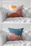 Set of 7 Double Sided Special Design Pastel Colored Digital Printed Throw Pillow Covers - 4