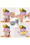 25 Pieces Silver Gray Paper Muffin Cake And Soufflé Capsule Metallic Color Cupcake Baking Mold Paper - 2