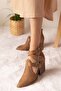 Bella Women's Special Design Buckle Adjustable Back Zipper Camel Color Summer Shoes - 3