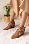 Bella Women's Special Design Buckle Adjustable Back Zipper Camel Color Summer Shoes - 5