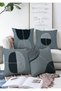 Set of 4 Double Sided Light Smoke Colored Onedraw Drawing Digital Printed Modern Raschel Throw Pillow Cover