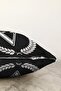 Double Sided Black and White Wreathed Letter V Special Design Digital Printed Raschel Pillow Throw Pillow Cover - 3