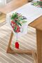 Cute Teapot Vase Designed Digital Printed Modern Tufted Chenille Triangle Runner - 2