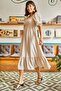 Women's Stone Top Elastic Square Collar Bodrum Dress ELB-19001557 - 3
