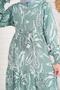2145 Patterned Hijab Dress - Khaki - 3