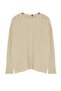 Beige Lurex Hair Braided Crop Knitwear Sweater Tbbaw25An00007 - 6