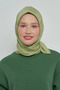 Cotton Scarf Monogram Pattern - Green