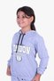 London Summer Printed Girls' Hooded Gray Melange Tracksuit Set - 7
