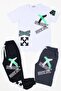 3-Piece Combination, Printed, Boys' Collection T-Shirt, Capri, Sweatpants