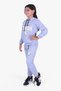 London Summer Printed Girls' Hooded Gray Melange Tracksuit Set - 2