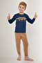 Us Polo Assn. Us1535 Licensed Boy's Long Sleeve Pajamas Set