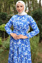 451 Patterned Dress Cobalt Blue - 2