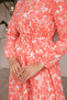 451 Patterned Dress Salmon - 3