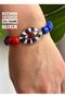 Handmade Ceramic Eye Bracelet with Ceramic Glass Beads - 2