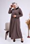 Women's Hijab Large Size Long Daily Dress Mink - 5