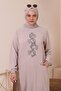 Hijab Ayrobin Double Suit Large Size Tunic Trousers Women's Stone - 3