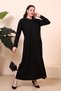 Women's Large Size Dress Mother Large Size Dress Black - 6