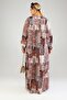 Large Size Dress Hijab Longitudinal Viscose Plus Size Dress Mink - 7