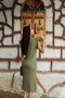 Women's Padded Long Slit Dress - 4