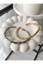 Gold Serrated Special Series Handcuff Bracelet - 3