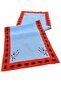 Turna Bird Embroidered Blue Linen Decorative Runner (1 Piece) - 2