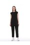 Women's Combed Cotton Zero Sleeve Stand Collar Dressing Long Rescue T-shirt