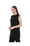 Women's Combed Cotton Zero Sleeve Stand Collar Dressing Long Rescue T-shirt - 4