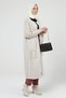 Women's Handle Hair Braided Double Pocket Garnished Winter Kimono Cardigan N4204 - 3