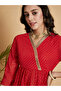 Spot Foil Print  Lace Trim Wrap Peplum Top - 4