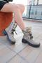 Women's Mink Genuine Leather Boots with Accessory Detail