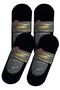 Men's 12-Piece Black Bamboo Ballerina Socks Set Non-Slip Heels Invisible 10400 - 2