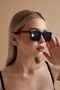NEW SEASON BLACK GLASS UNISEX TREND SUNGLASSES - 3