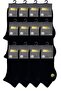 Men's Set of 12 Black Bamboo Seamless Booties Socks 10500