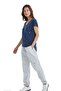 Women's V-Neck T-Shirt-60400-Navy Blue - 6
