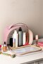 Lilac Transparent Leather Makeup Bag Cosmetic Makeup Suitcase Set| Care Travel Makeup Organizer Bag - 6