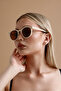 NEW SEASON TREND MODEL BEIGE WOMEN'S SUNGLASSES - 2