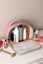 Lilac Transparent Leather Makeup Bag Cosmetic Makeup Suitcase Set| Care Travel Makeup Organizer Bag - 8