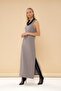 Slit Cotton Woven Dress Home Wear TEKS-00044 - 3