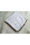 Handmade Crystal Drop Stone Beaded Writing, Cheesecloth Yemeni, Scarf, 4 Edge-Embroidered - 5