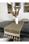 Jute Fabric Knitted Patterned Runner - 2