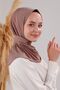 Women's Hijab Practical Snap-On Sandy Scarf Ready-To-Wear Sea Pool Compatible Cap Milky Brown - 2